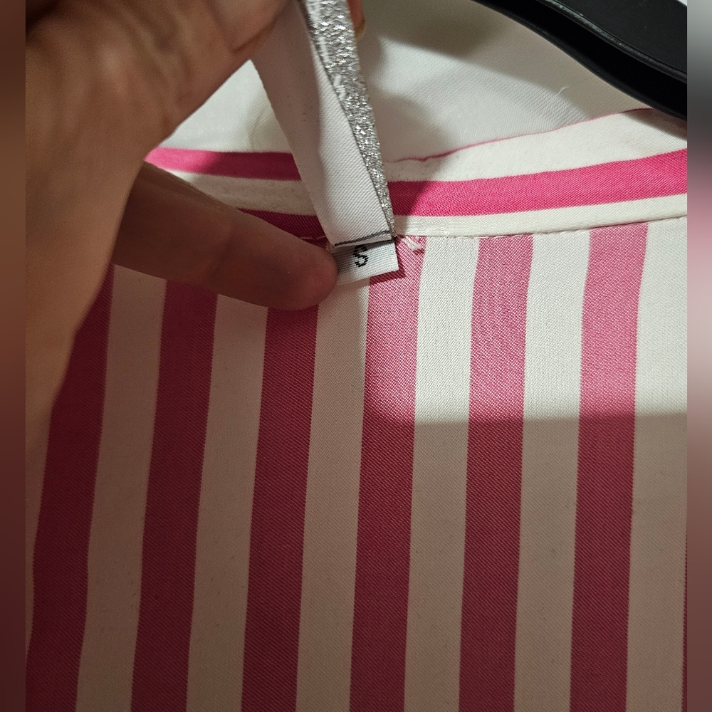 Imperial - made in Italy, size S, oversized, pink and white striped top - Picture 3 of 6